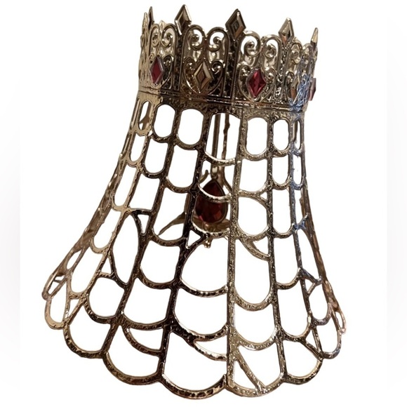 BATH & BODY WORKS Gold & Jewel Spider Web Single Wick Candle Holder Retired NWT - Picture 6 of 9